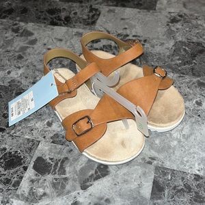 Cat and Jack Shaelyn Sandals Girls size 10 cognac New